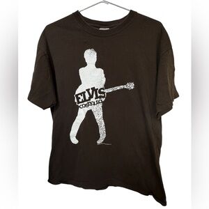 Retro 2009 Elvis Costello Rock Brown Graphic Tee Men’s L MINTY